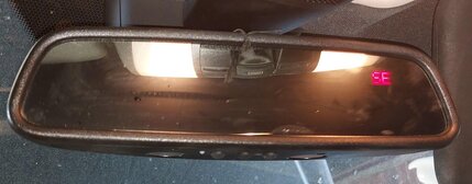 Thumbnail 2: 08-15 MERCEDES C GLK CLASS (W204 X204) HOMELINK COMPASS REARVIEW MIRROR (BLACK)