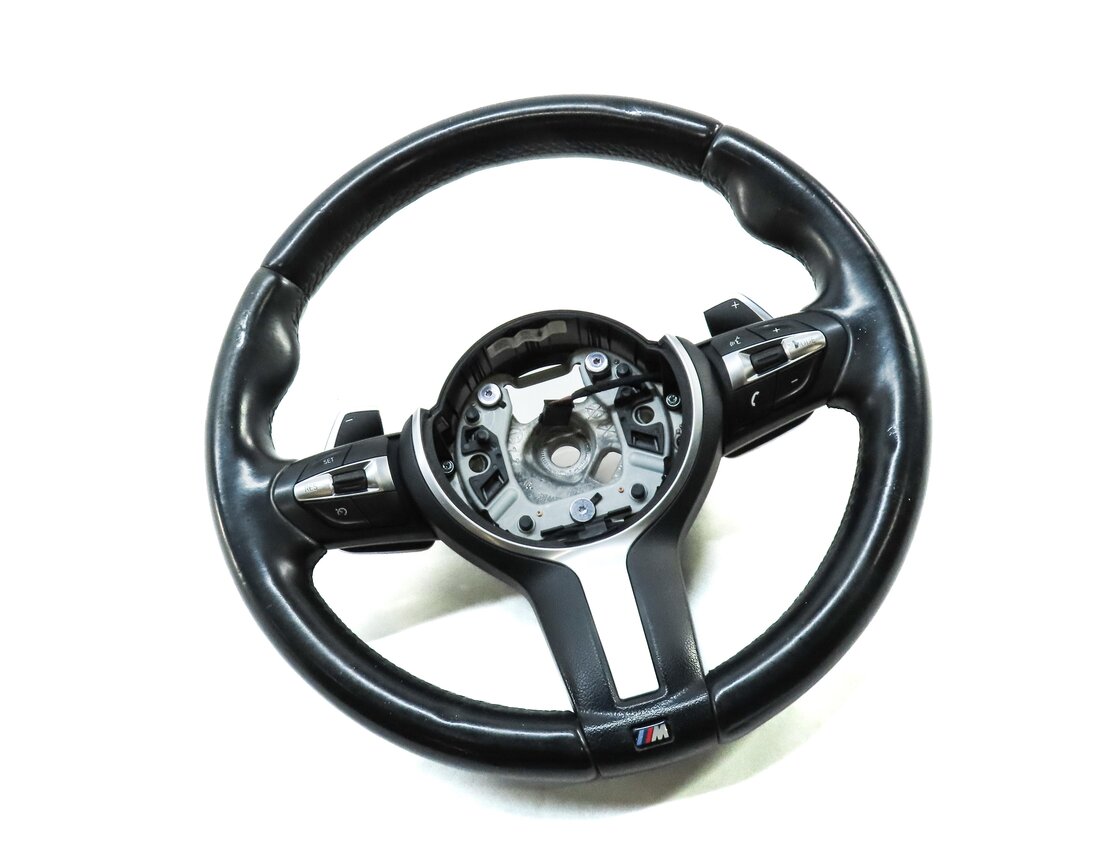 Thumbnail 3: 12-20 BMW 3 4 SERIES F30 F32 3 SPOKE ///M SPORT STEERING WHEEL & SWITCHES PADDLE