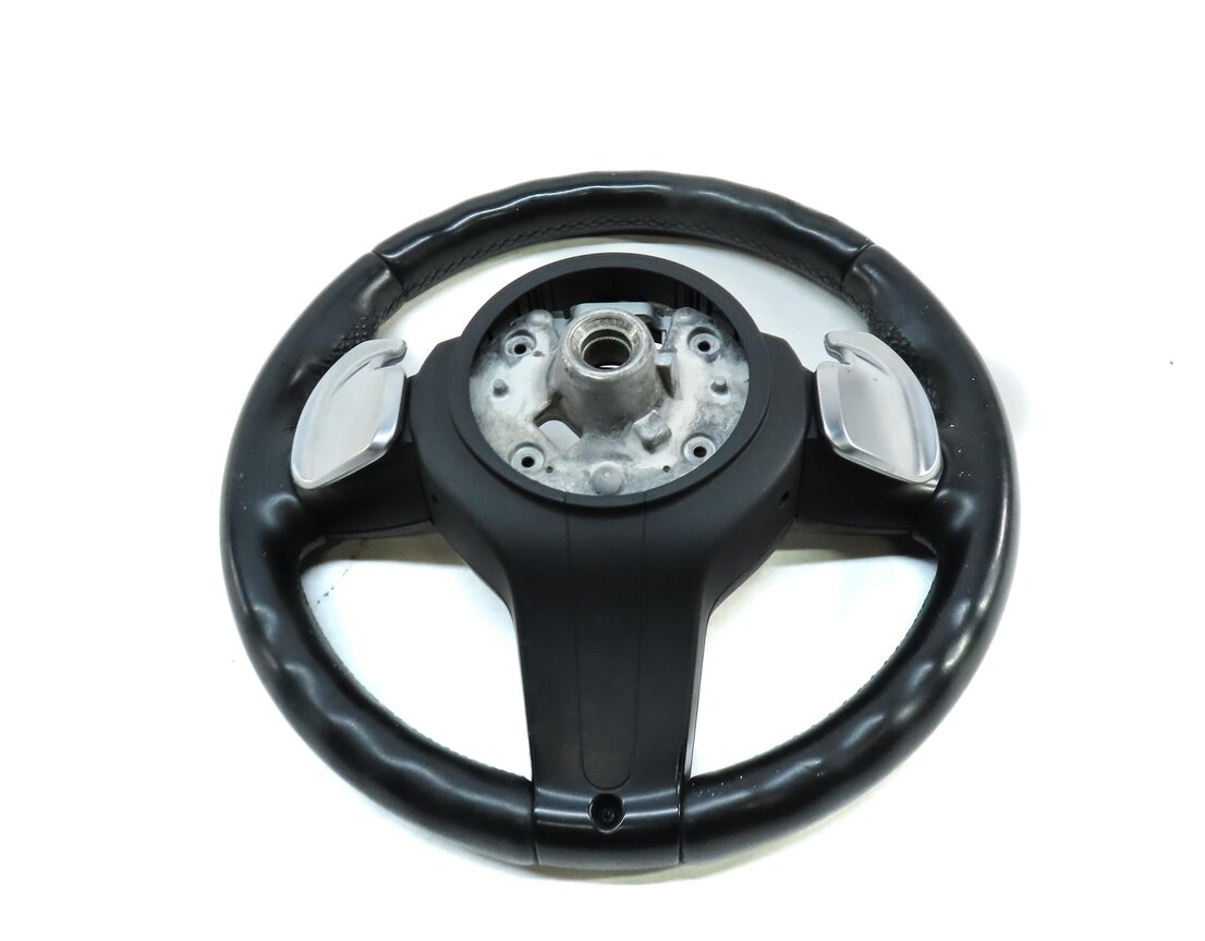 Thumbnail 5: 12-20 BMW 3 4 SERIES F30 F32 3 SPOKE ///M SPORT STEERING WHEEL & SWITCHES PADDLE