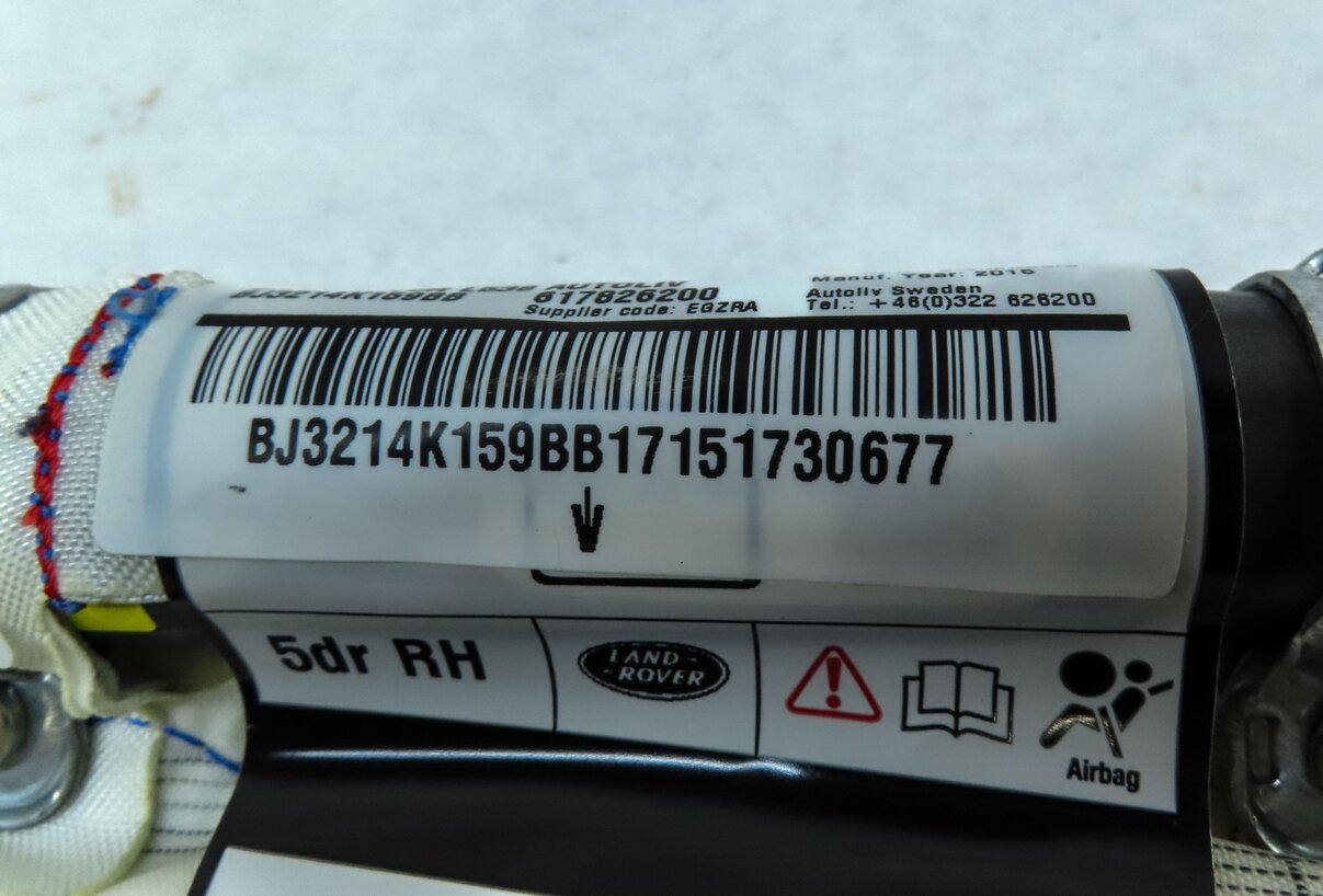 Thumbnail 5: 2012-2019 RANGE ROVER EVOQUE (L538) 4 DOOR - RIGHT PASSENGER SIDE CURTAIN AIRBAG