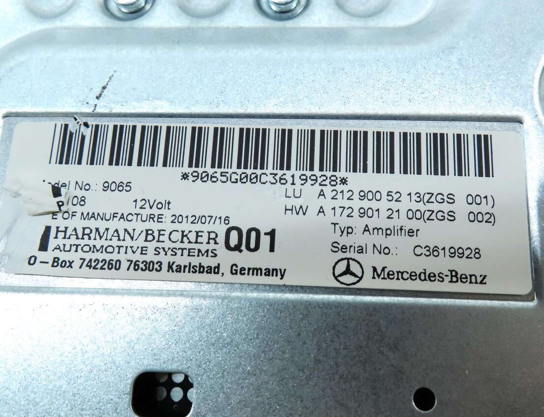 Thumbnail 5: 2013 MERCEDES E-CLASS COUPE (W207) RADIO SPEAKER HARMAN BECKER AMP AMPLIFIER