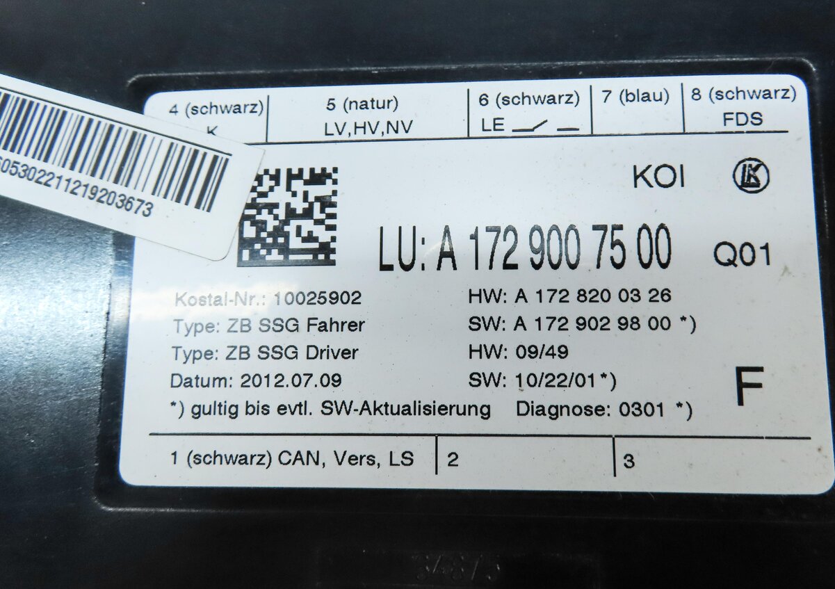 Thumbnail 4: 2013 MERCEDES E-CLASS COUPE (W207) FRONT LEFT DRIVER SEAT CONTROL MODULE