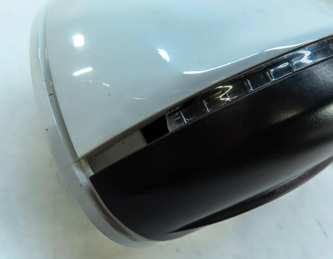 Thumbnail 7: 10-12 AUDI Q7 (4L) RIGHT P-FOLD AUTODIM HEATED MEMORY DOOR MIRROR (IBIS WHITE)
