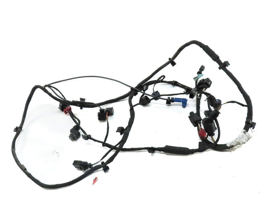 Thumbnail 2: 2010 AUDI Q7 (4L) FRONT PDC PARK ASSIST SENSOR SET w/ HARNESS (IBIS WHITE T9)