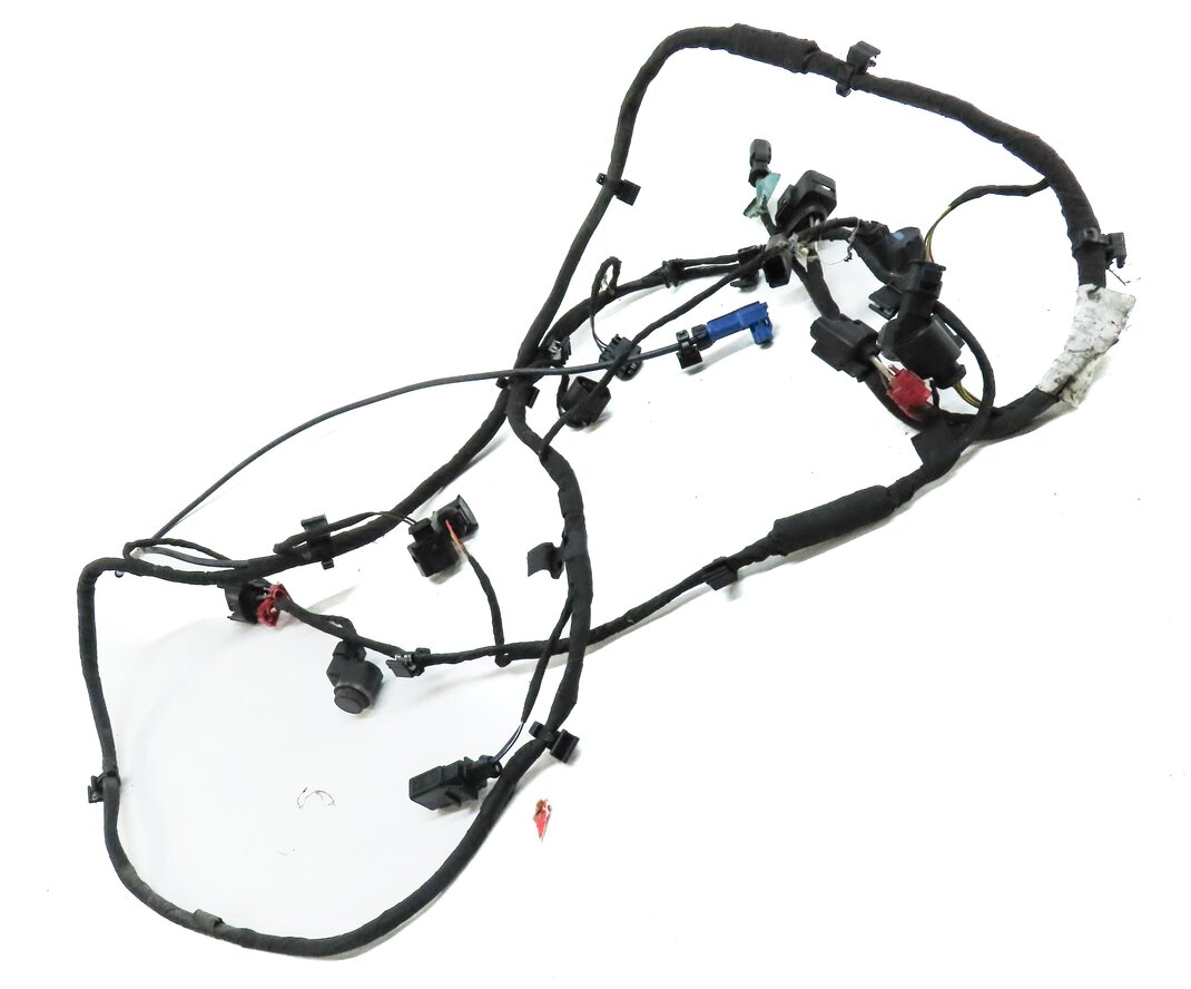Thumbnail 3: 2010 AUDI Q7 (4L) FRONT PDC PARK ASSIST SENSOR SET w/ HARNESS (IBIS WHITE T9)