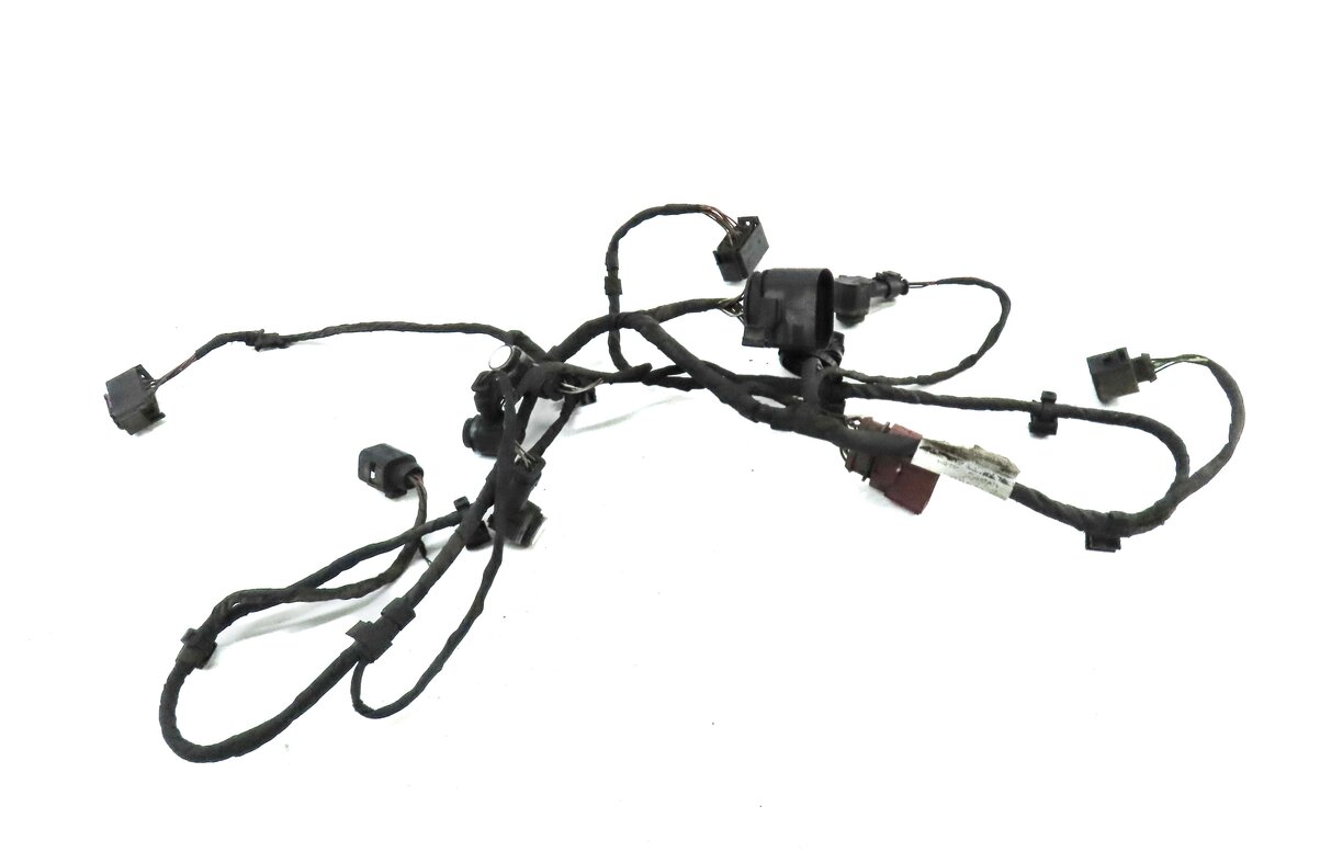 2010 AUDI Q7 (4L) REAR PDC PARK ASSIST SENSOR SET w/ HARNESS (IBIS WHITE T9)