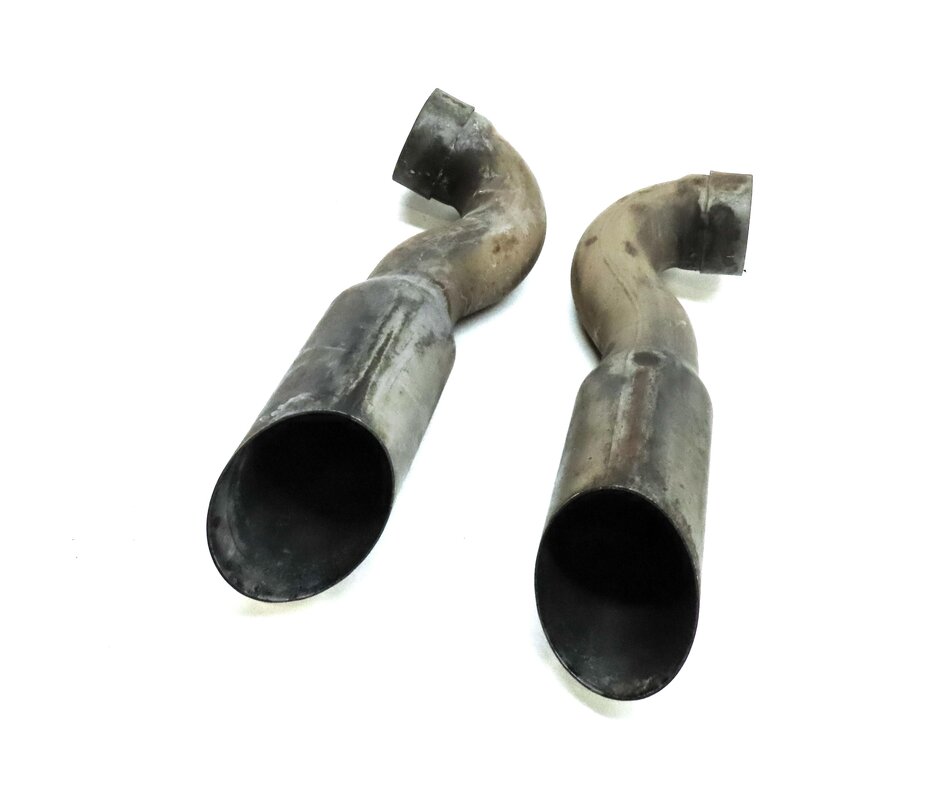 Thumbnail 3: 2010 AUDI Q7 (4L) TDI DIESEL LEFT & RIGHT REAR MUFFLER PIPE EXHAUST TIP SET-2
