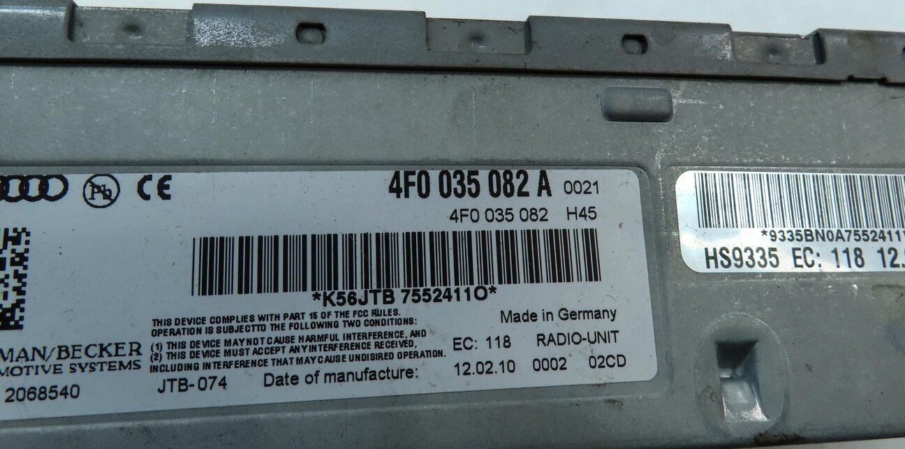 Thumbnail 5: 2010 AUDI Q7 (4L) RADIO STEREO RECEIVER CONTROL MODULE
