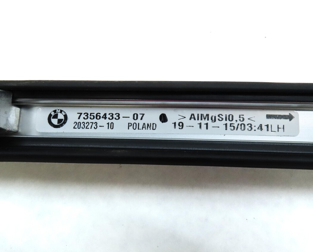 Thumbnail 6: 2016 BMW X1 (F48) FRONT TO BACK LEFT & RIGHT CARGO ROOF RACK RAIL SET 2 (SILVER)