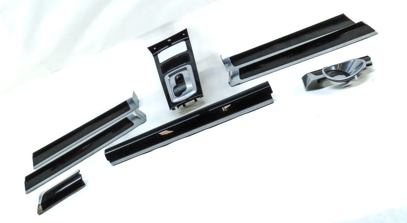 Thumbnail 3: 2011 PORSCHE CAYENNE (958) FRONT REAR LEFT RIGHT PIANO BLACK WOOD TRIM SET 8