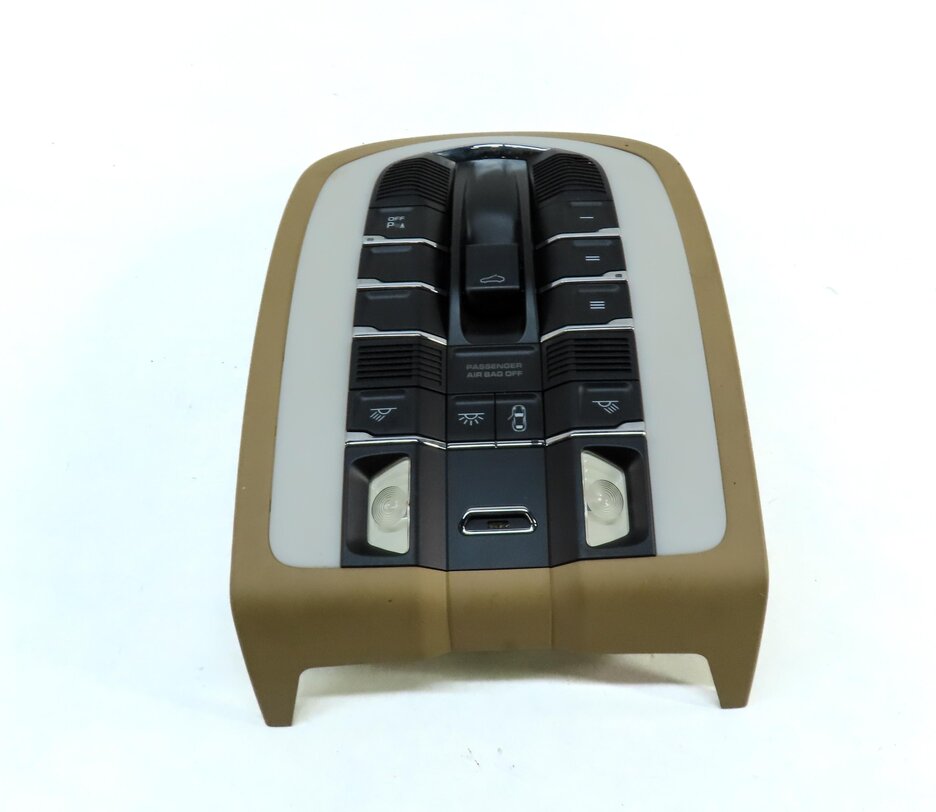 Thumbnail 2: 2011 PORSCHE CAYENNE (958) FRONT MAP READING DOME LIGHT (BEIGE) & SWITCH BUTTONS
