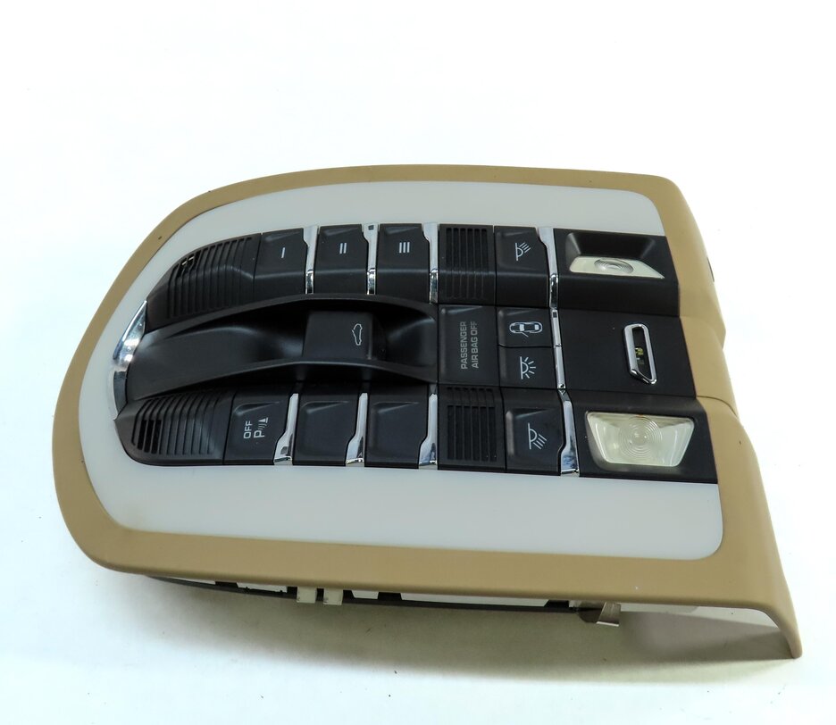 Thumbnail 3: 2011 PORSCHE CAYENNE (958) FRONT MAP READING DOME LIGHT (BEIGE) & SWITCH BUTTONS