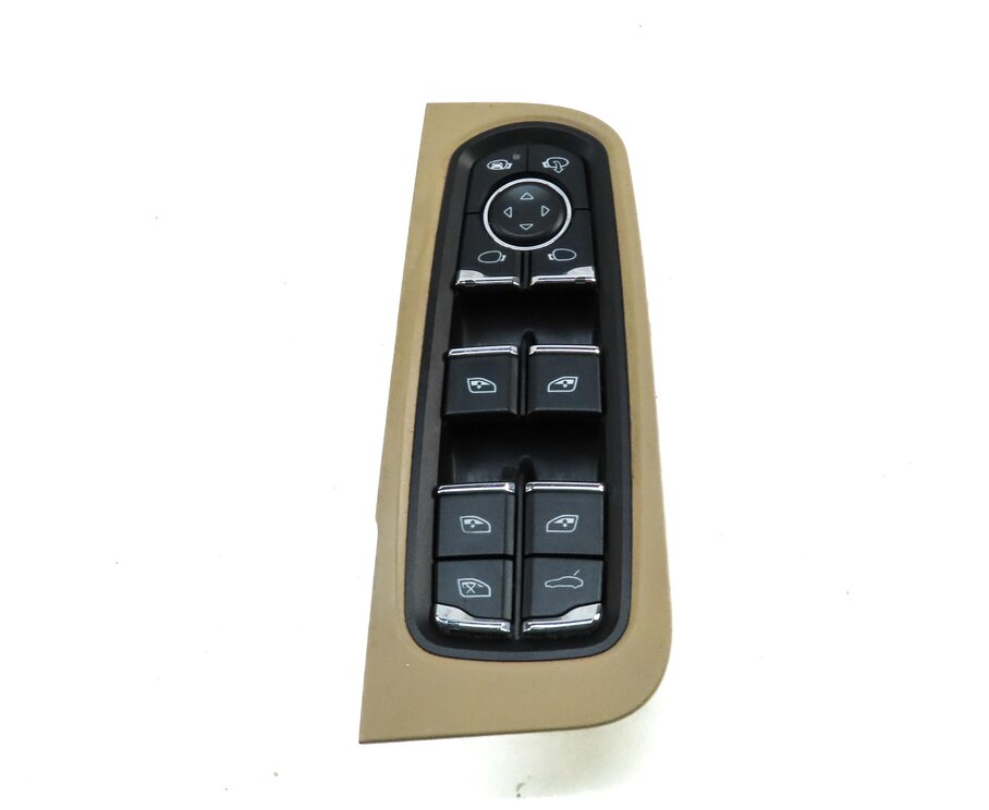 Thumbnail 3: 11-14 PORSCHE CAYENNE (958) DRIVER MASTER WINDOW SWITCH w/ BLIND SPOT (BEIGE)