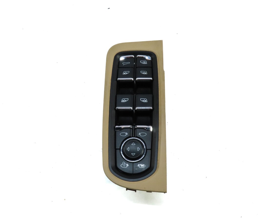 Thumbnail 4: 11-14 PORSCHE CAYENNE (958) DRIVER MASTER WINDOW SWITCH w/ BLIND SPOT (BEIGE)