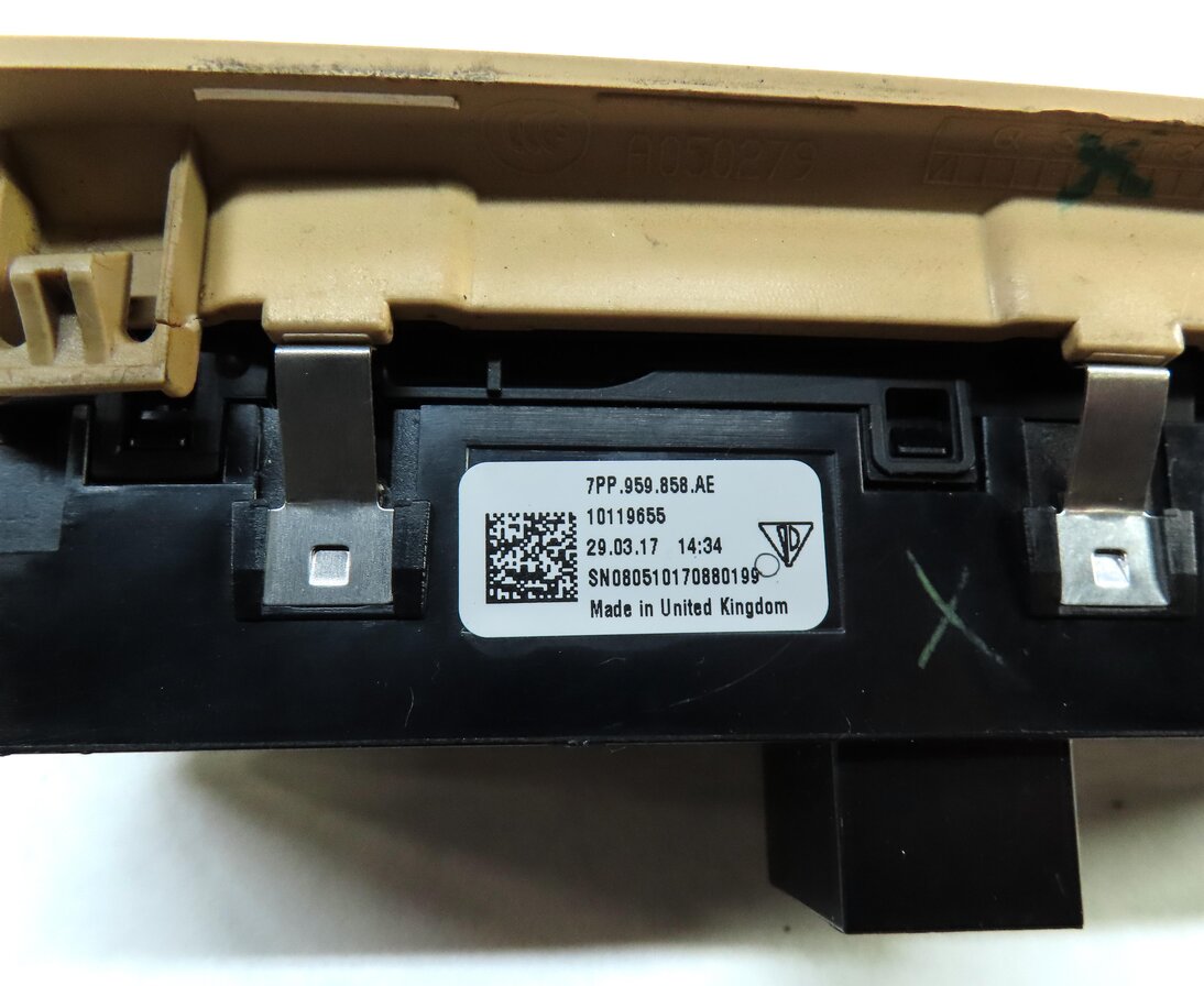 Thumbnail 6: 11-14 PORSCHE CAYENNE (958) DRIVER MASTER WINDOW SWITCH w/ BLIND SPOT (BEIGE)