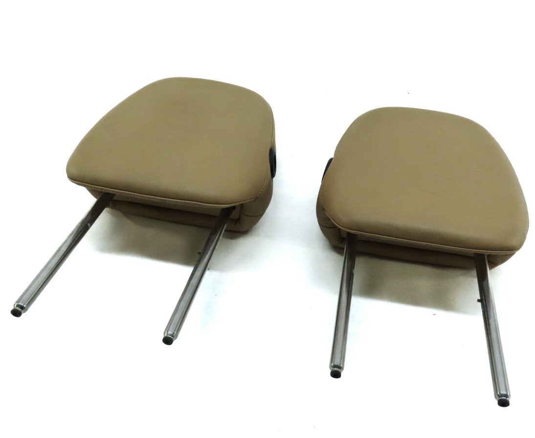 Thumbnail 1: 11-18 PORSCHE CAYENNE (958) FRONT LEFT & RIGHT SEAT HEADREST SET 2 (LUXOR BEIGE)