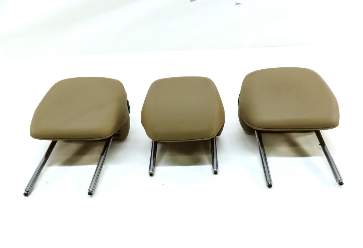 Thumbnail 2: 11-18 PORSCHE CAYENNE (958) REAR LEFT RIGHT & CENTER SEAT HEADREST SET3 (BEIGE)