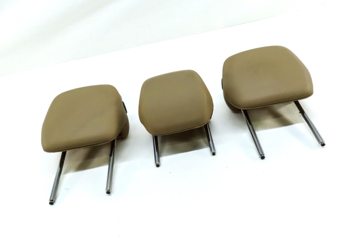 Thumbnail 3: 11-18 PORSCHE CAYENNE (958) REAR LEFT RIGHT & CENTER SEAT HEADREST SET3 (BEIGE)