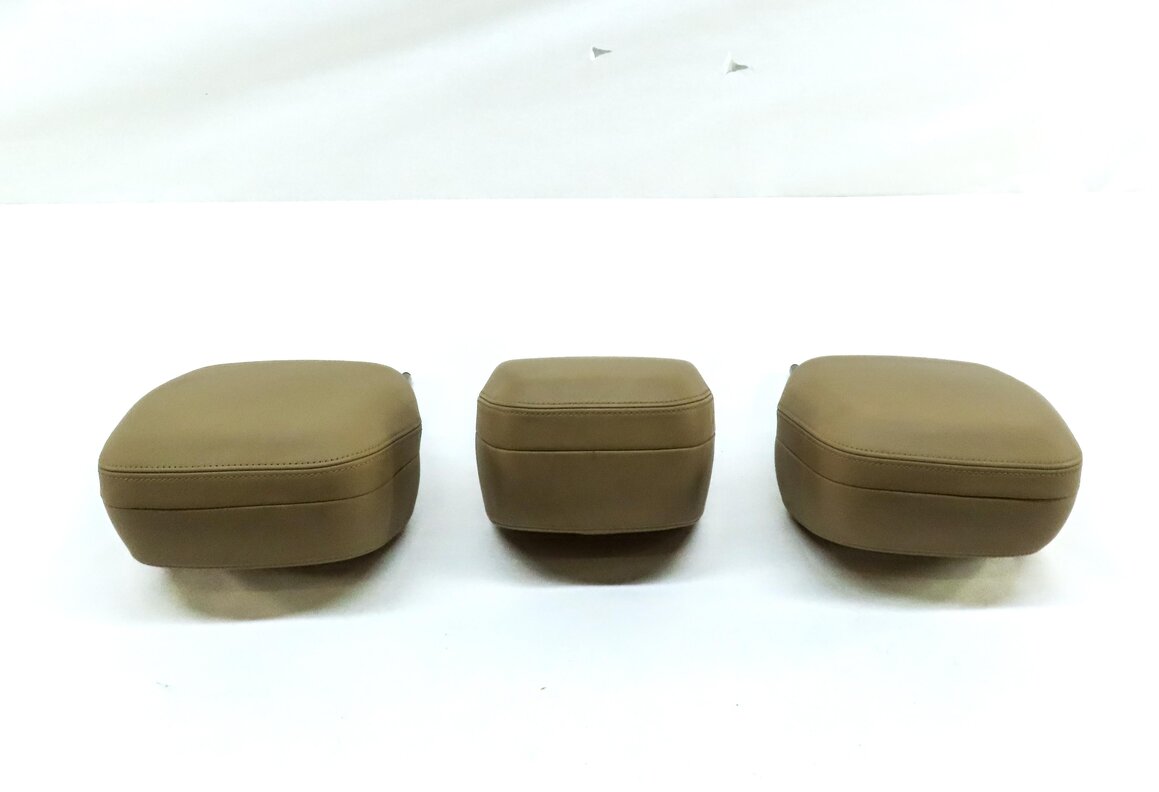 Thumbnail 4: 11-18 PORSCHE CAYENNE (958) REAR LEFT RIGHT & CENTER SEAT HEADREST SET3 (BEIGE)
