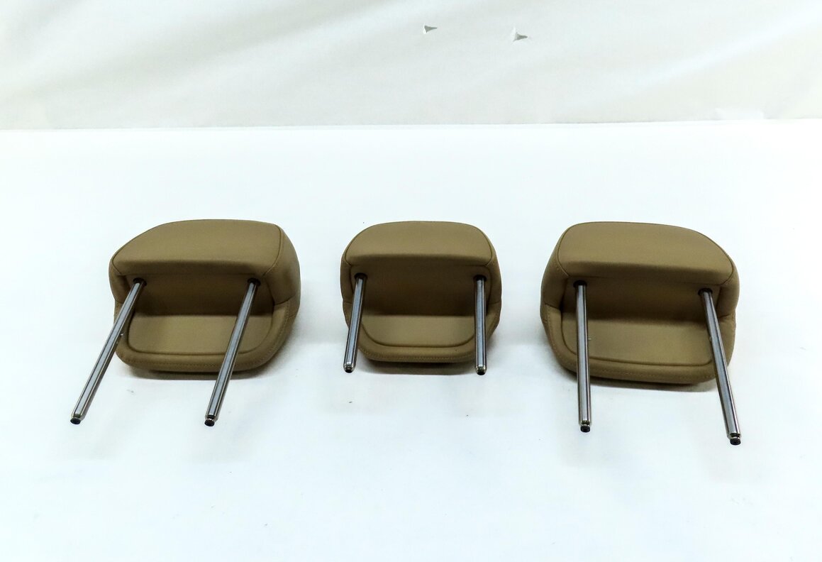 Thumbnail 6: 11-18 PORSCHE CAYENNE (958) REAR LEFT RIGHT & CENTER SEAT HEADREST SET3 (BEIGE)