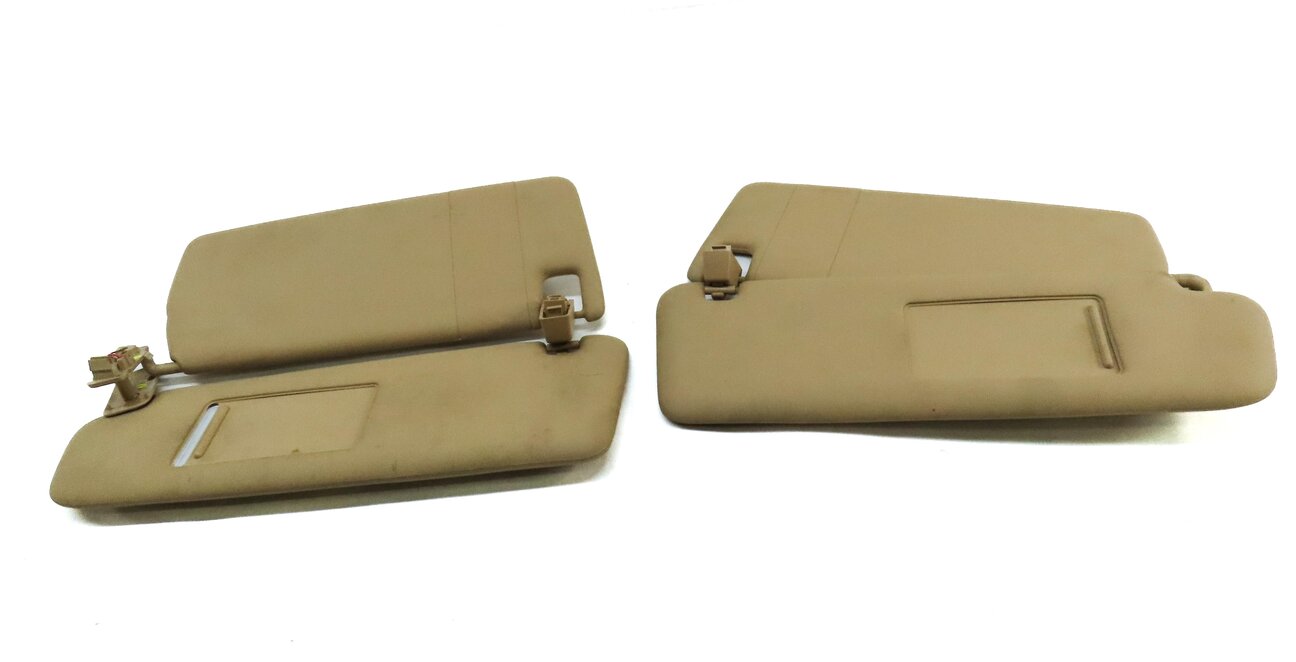 Thumbnail 2: 2011-2014 PORSCHE CAYENNE (958) FRONT LEFT & RIGHT SUNVISOR SHADE SET (BEIGE)