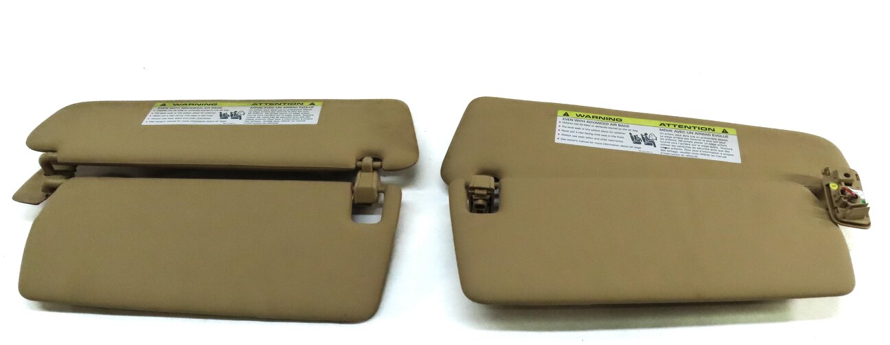 Thumbnail 4: 2011-2014 PORSCHE CAYENNE (958) FRONT LEFT & RIGHT SUNVISOR SHADE SET (BEIGE)