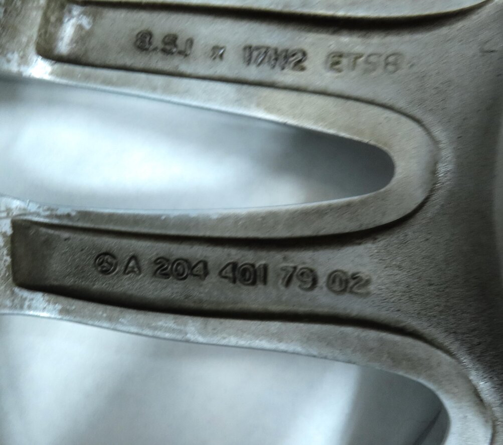 Thumbnail 10: 12-14 MERCEDES BENZ C250 C300 C350 (W204) 17x8.5 - 10-SPOKE ALUMINUM WHEEL RIM