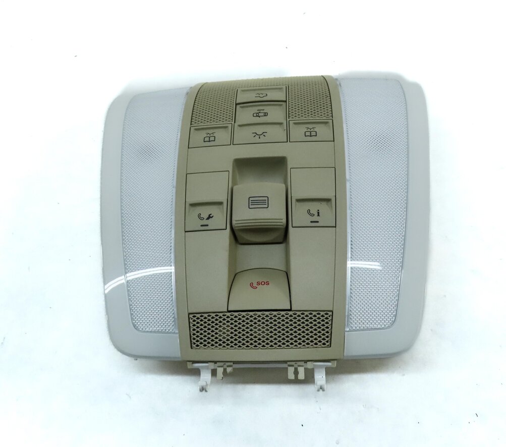 Thumbnail 2: 13 MERCEDES C250 (W204) FRONT ROOF DOMELIGHT DOME LIGHT w/ SWITCHES (BEIGE)