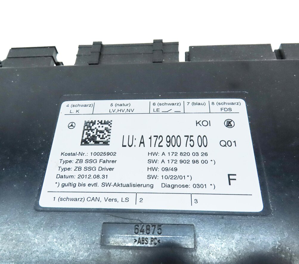 Thumbnail 3: 13 MERCEDES C250 (W204) FRONT LEFT DRIVER SEAT CONTROL MODULE 1729007500