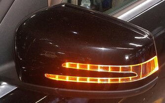 Thumbnail 2: 12-14 MERCEDES C250 (W204) LEFT DRIVER HEATED AUTODIM MEMORY DOOR MIRROR (BLACK)