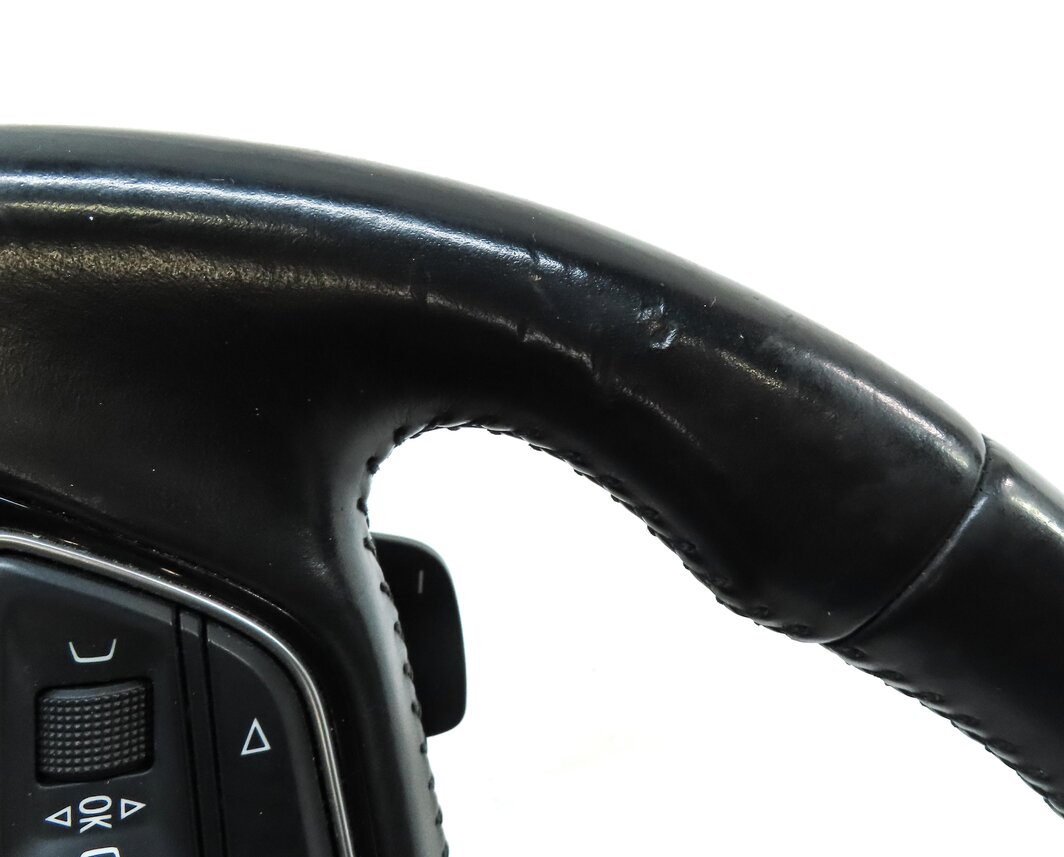 Thumbnail 8: 17-19 AUDI A4 A5 S4 (B9 8W F5) 3-SPOKE STEERING WHEEL w/ SHIFT PADDLES (BLACK)