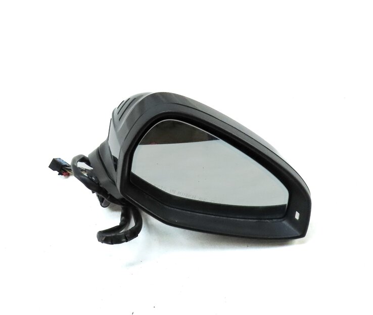 17-19 AUDI A4 (B9 8W) RIGHT PASSENGER HEATED MEMORY AUTODIM DOOR MIRROR (BLACK)