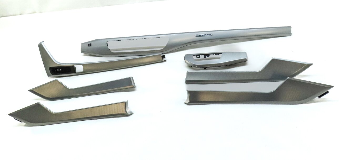 Thumbnail 2: 2017 AUDI A4 (B9 8W) DASH DOOR CONSOLE INTERIOR TRIM PANEL SET (ALUMINUM ELIPSE)