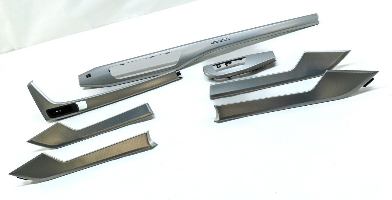Thumbnail 3: 2017 AUDI A4 (B9 8W) DASH DOOR CONSOLE INTERIOR TRIM PANEL SET (ALUMINUM ELIPSE)