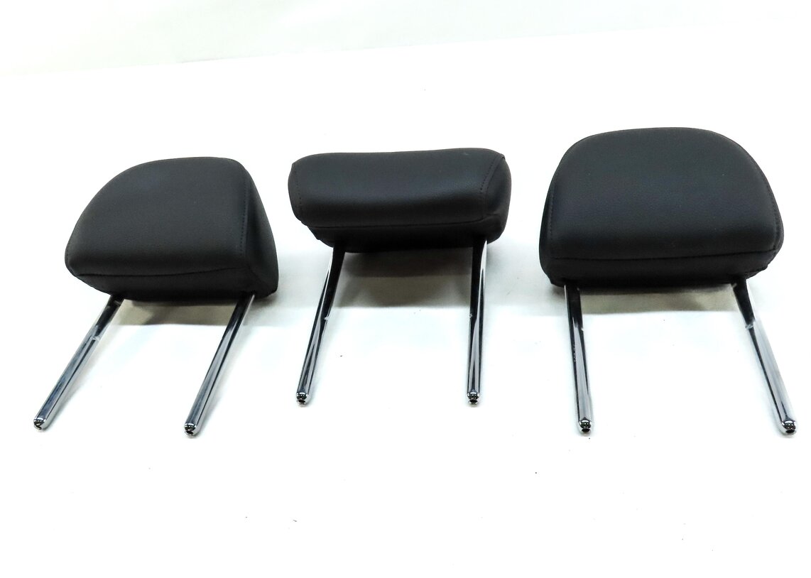 Thumbnail 2: 17-19 AUDI A4 A5 S5 (B9 F5 8W 8WS) REAR LEFT CENTER RIGHT HEADREST SET-3 (BLACK)