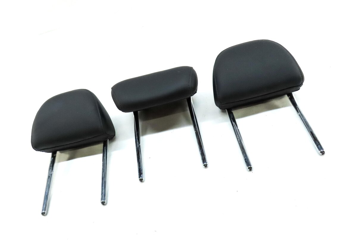 Thumbnail 3: 17-19 AUDI A4 A5 S5 (B9 F5 8W 8WS) REAR LEFT CENTER RIGHT HEADREST SET-3 (BLACK)