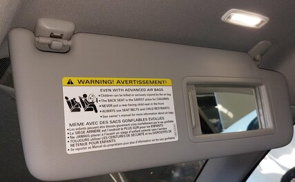 Thumbnail 3: 17-19 AUDI A4 (B9 8W) FRONT LEFT & RIGHT SUNVISOR SUN VISOR SHADE SET (GRAY)