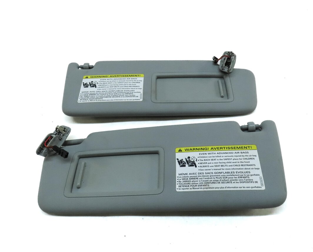 Thumbnail 4: 17-19 AUDI A4 (B9 8W) FRONT LEFT & RIGHT SUNVISOR SUN VISOR SHADE SET (GRAY)