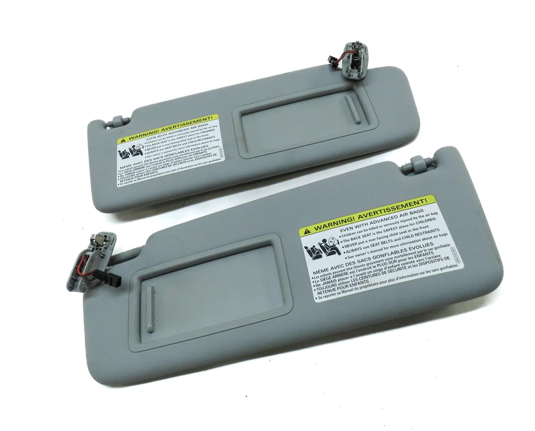Thumbnail 5: 17-19 AUDI A4 (B9 8W) FRONT LEFT & RIGHT SUNVISOR SUN VISOR SHADE SET (GRAY)