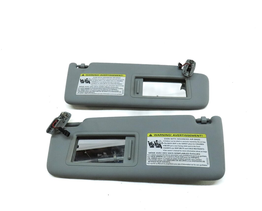 Thumbnail 6: 17-19 AUDI A4 (B9 8W) FRONT LEFT & RIGHT SUNVISOR SUN VISOR SHADE SET (GRAY)