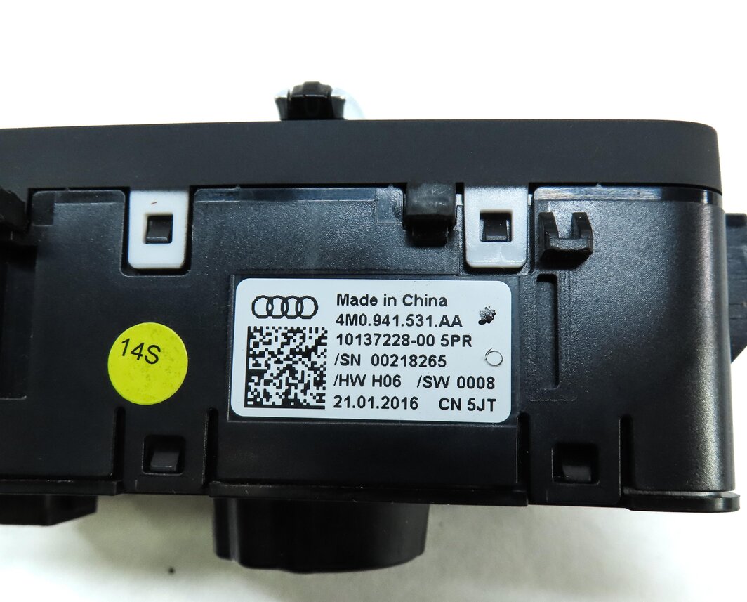 Thumbnail 7: 16-21 AUDI A4 A5 S4 S5 RS5 Q7 (B9 8W 8WS 4M) HEADLIGHT SWITCH w/ RAIN & FOGLIGHT