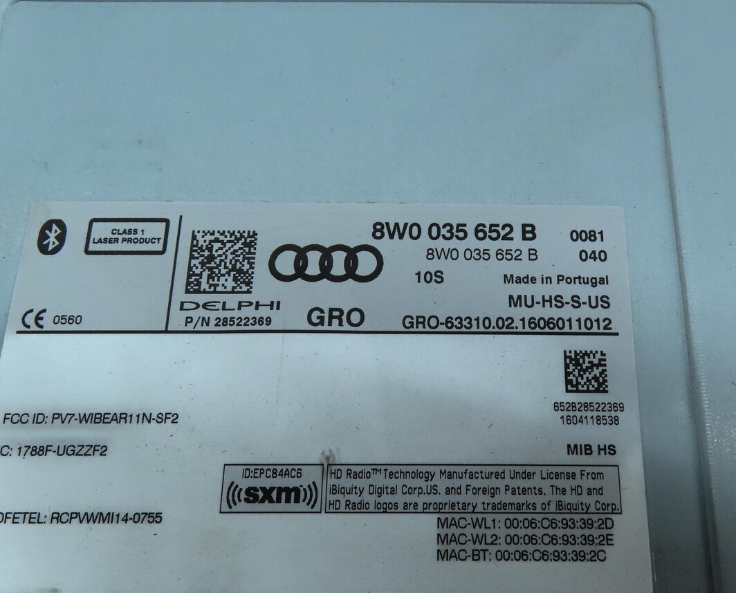 Thumbnail 6: 2017 AUDI A4 (B9 8W) RADIO STEREO MMI CD DVD SD SIM MULTIMEDIA PLAYER