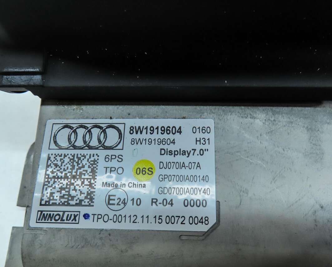 Thumbnail 5: 2017-2019 AUDI A4 A5 ALLROAD S5 (B9 8W F5) RADIO STEREO GPS NAVIGATION SCREEN 7"