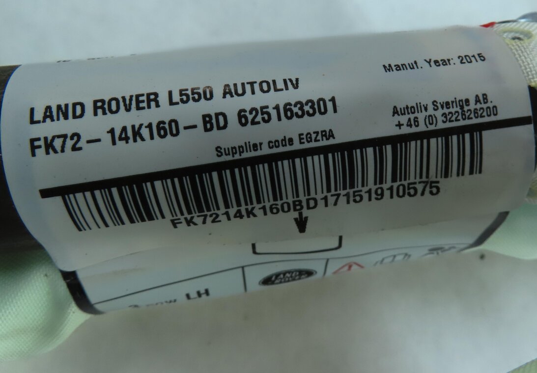 Thumbnail 6: 15-19 LAND ROVER DISCOVERY SPORT (L550) LEFT SIDE ROOF CURTAIN AIRBAG AIR BAG