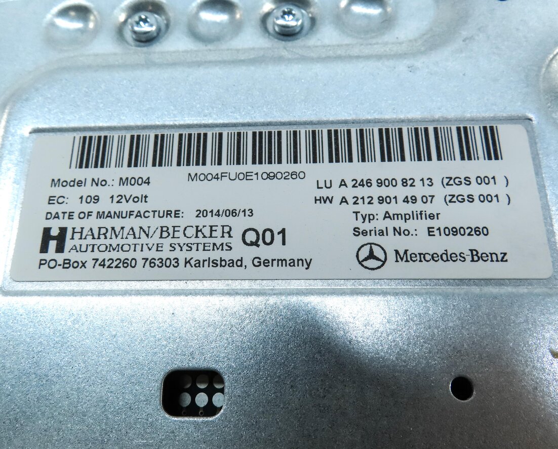 Thumbnail 4: 2012-2015 MERCEDES B250 CLA SLK SLK (C117 R172 W242) BECKER AUDIO AMP AMPLIFIER