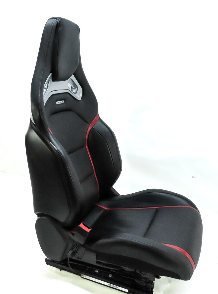 Thumbnail 15: 14-15 MERCEDES CLA45 AMG C117 FRONT LEFT RECARO ///AMG SEAT ASSEMBLY BLACK & RED