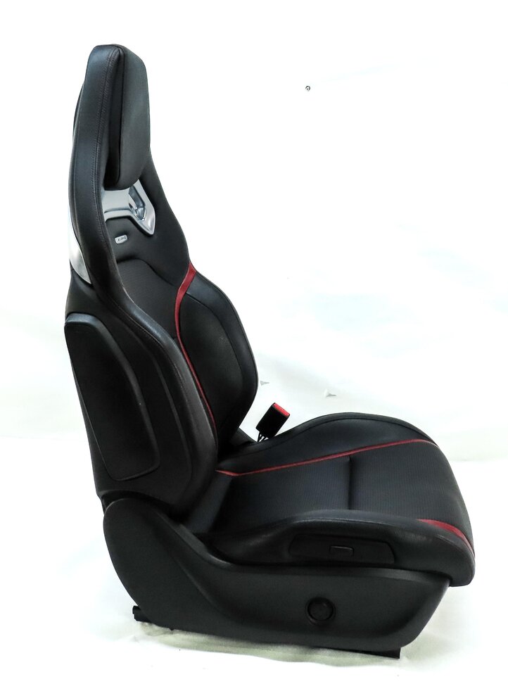 Thumbnail 8: 14-15 MERCEDES CLA45 AMG C117 FRONT RIGHT RECARO ///AMG SEAT ASSEMBLY BLACK RED