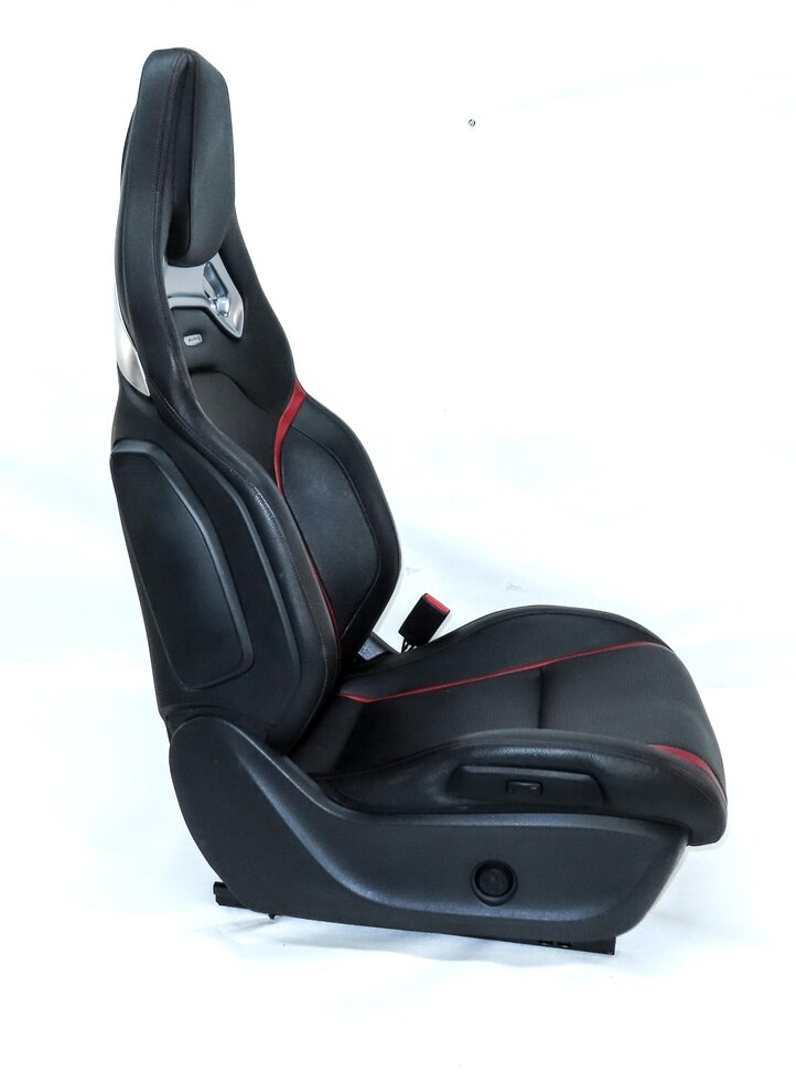 Thumbnail 9: 14-15 MERCEDES CLA45 AMG C117 FRONT RIGHT RECARO ///AMG SEAT ASSEMBLY BLACK RED