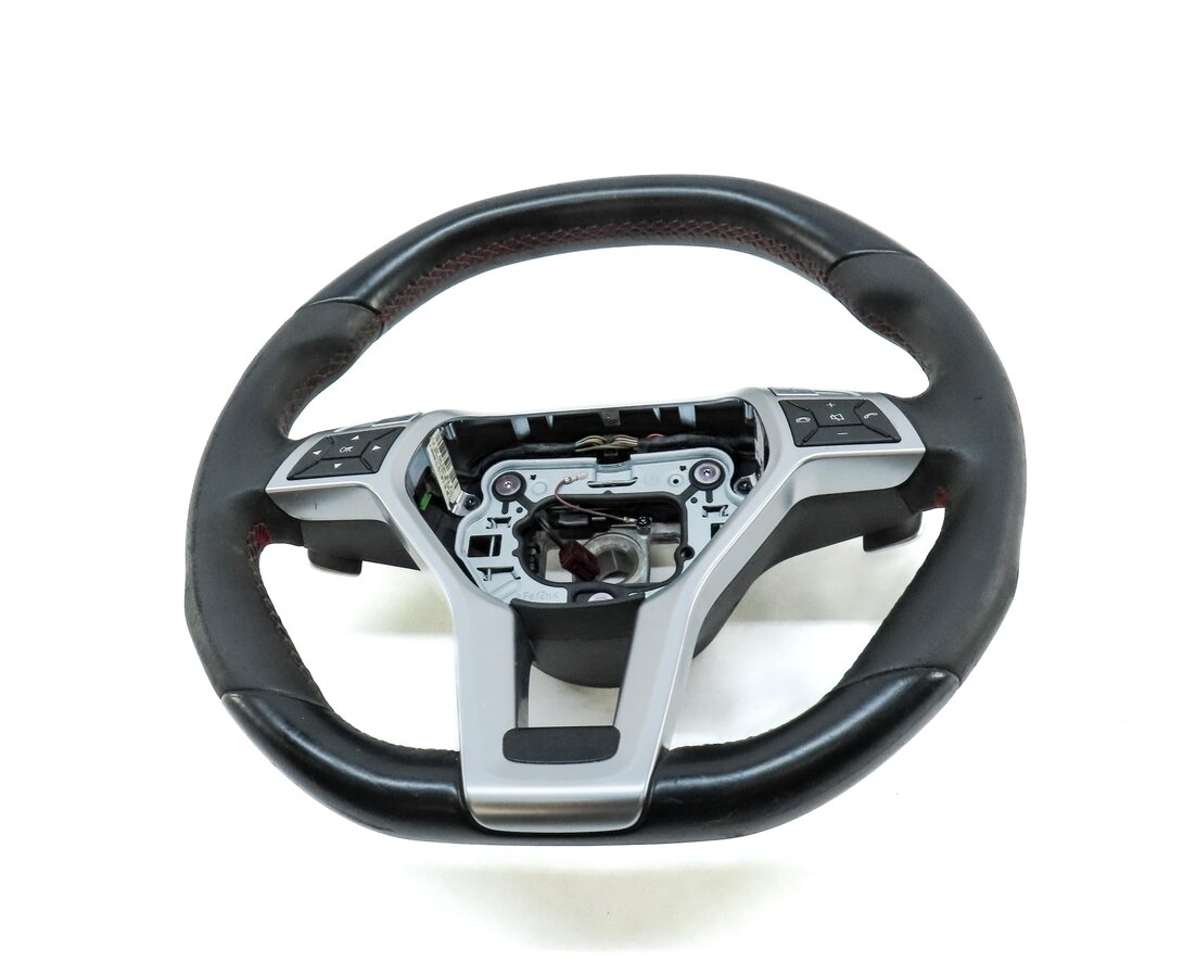 Thumbnail 2: MERCEDES 14 CLA45 AMG SLK250 SLK55 AMG SLK350 3 SPOKE FLAT BOTTOM STEERING WHEEL