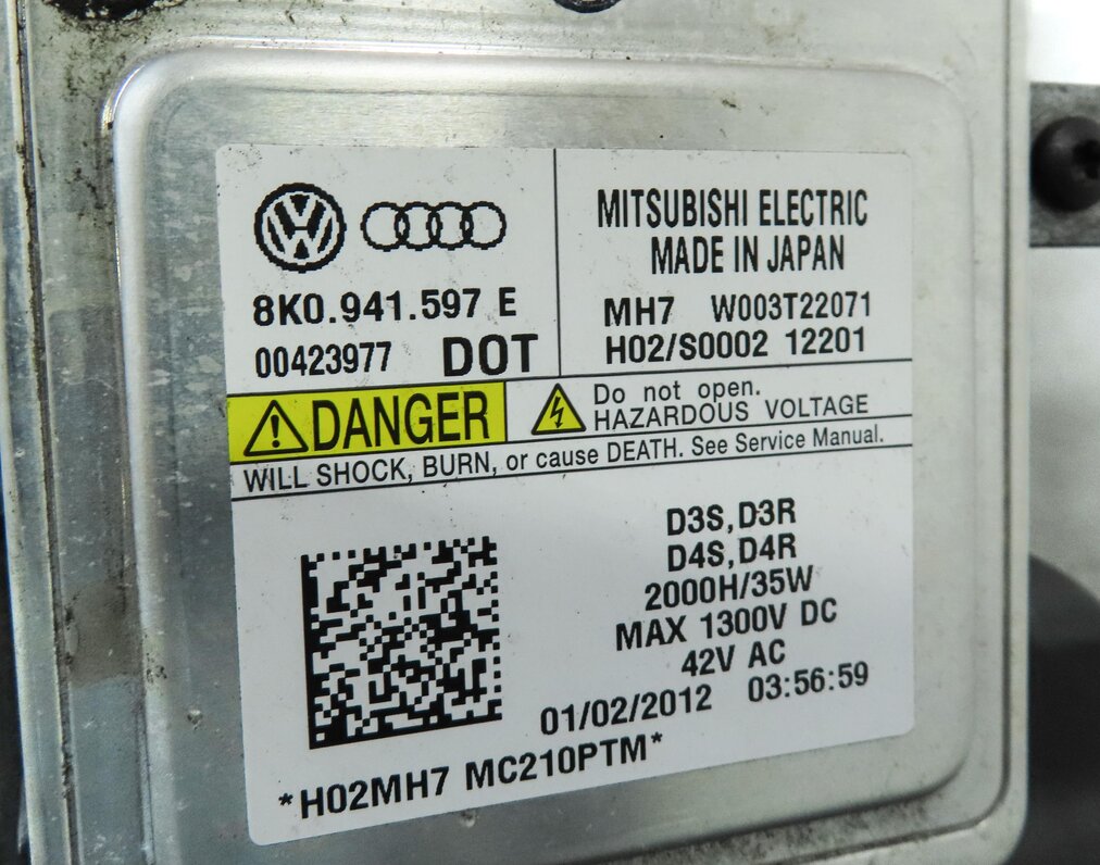 Thumbnail 8: 13-17 AUDI A5 S5 (B8 8T) LEFT DRIVER XENON HID HEADLIGHT LIGHT LAMP (NON AFS)